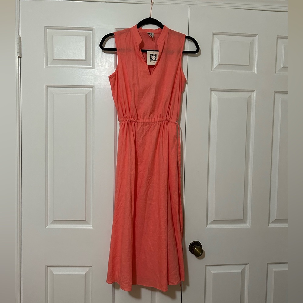 Linen Side Cinch Ann Klein Summer Dress